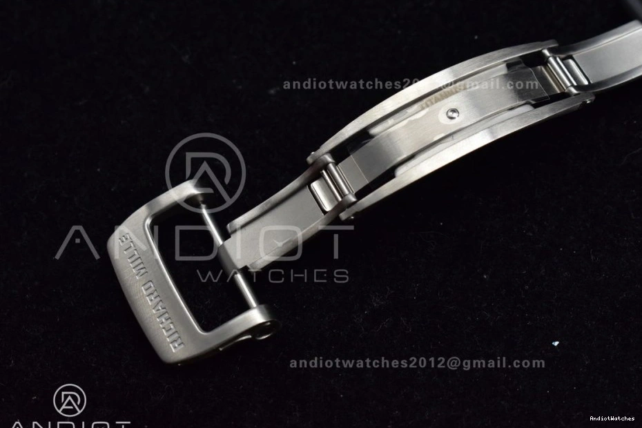 Chrono Strap V Edition Crystal Dial Black 1:1 KVF on Rubber RM011 Black SS 1025 Best Sophisticated A7750 0405